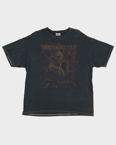 2006 Megadeth Faded Black Graphic Band T-Shirt - XL