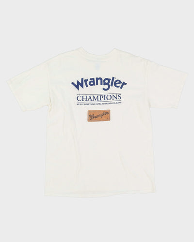 Early 00s Wrangler Jeans Promo White T-Shirt - L