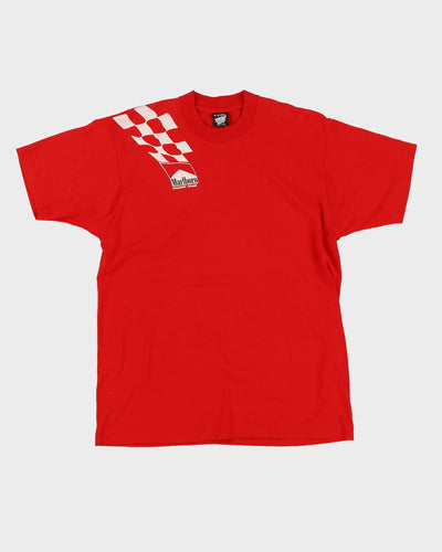 Early 90s Marlboro Racing Team F1 Red Single Stitch Screen Stars Graphic T-Shirt - XL