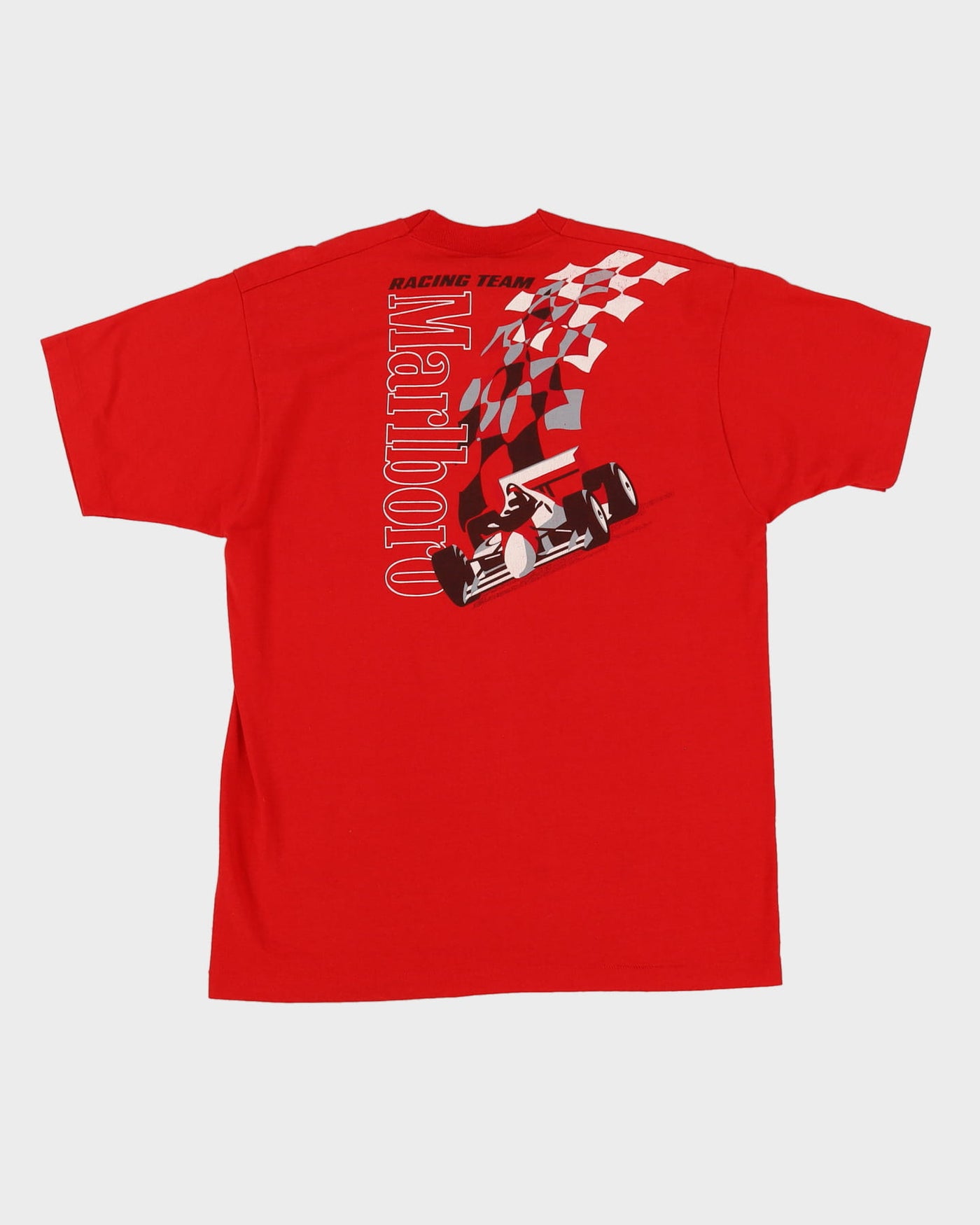 Early 90s Marlboro Racing Team F1 Red Single Stitch Screen Stars Graphic T-Shirt - XL