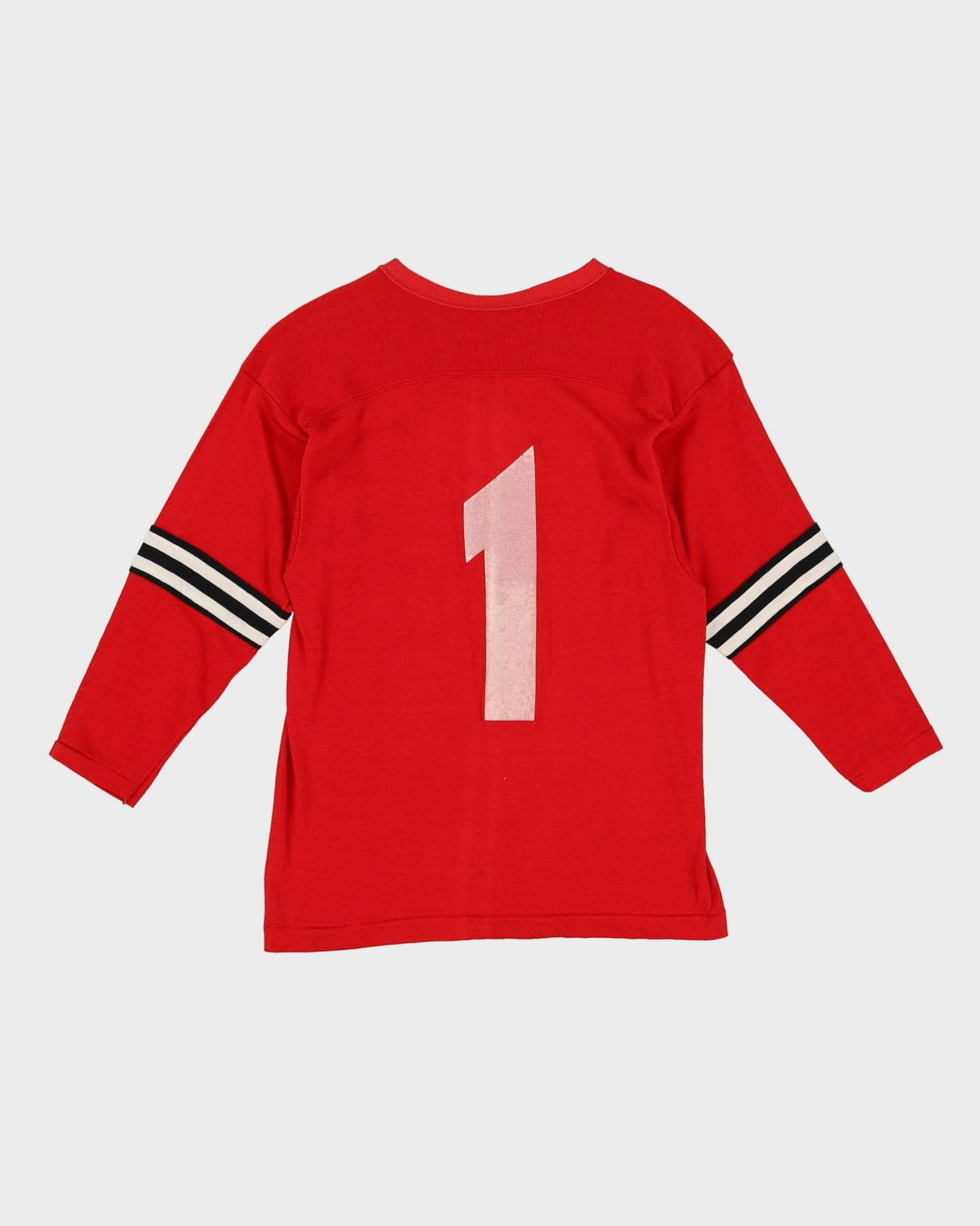 Vintage 50s 'Aggro Seizeman' Red Winn Well Hockey Jersey - M