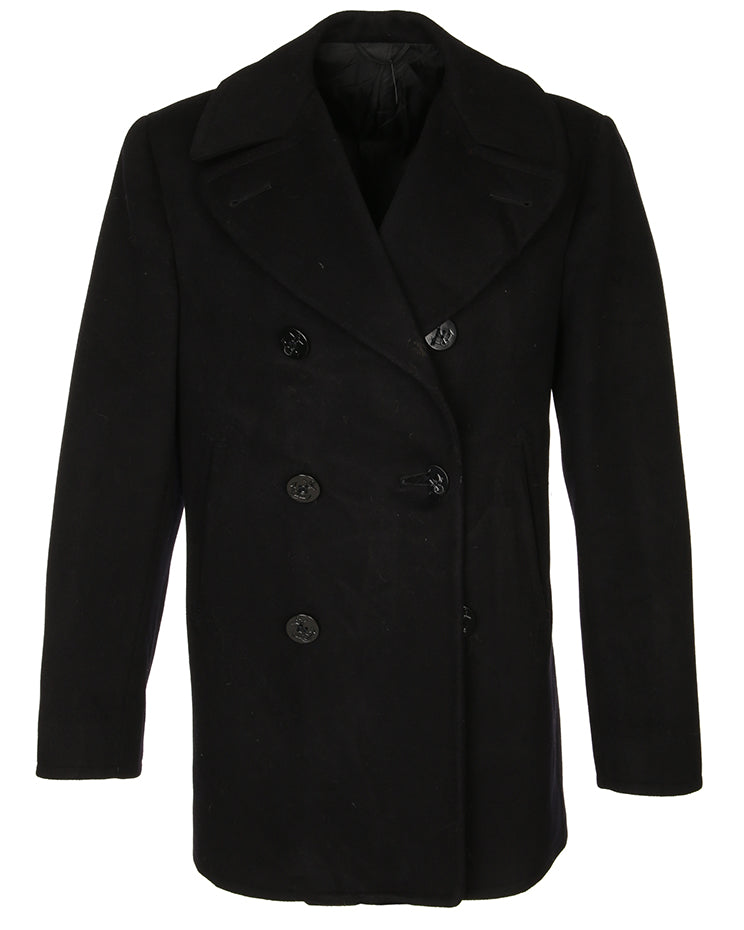 1970s US Navy Woool Pea Coat - S