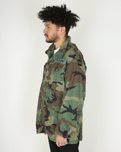1990s vintage us army m81 woodland m65 jacket - small