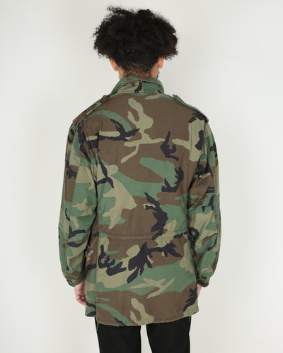 1990s vintage us army m81 woodland m65 jacket - small