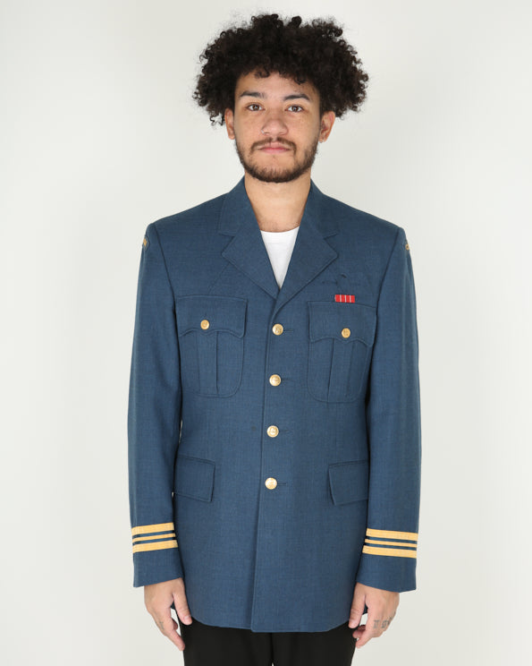 1980s Vintage Canadian Air Force Blue Dress Jacket - Medium