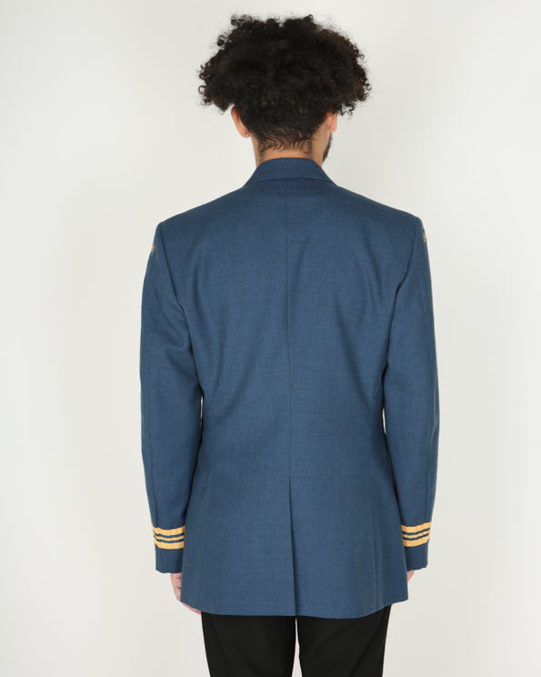 1980s Vintage Canadian Air Force Blue Dress Jacket - Medium