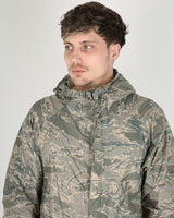 2000s US Air Force ABU Digital Tigerstripe Improved Rainsuit Waterproof Parka - Small
