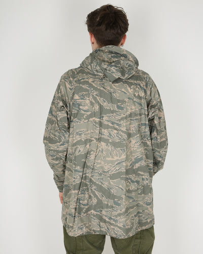 2000s US Air Force ABU Digital Tigerstripe Improved Rainsuit Waterproof Parka - Small