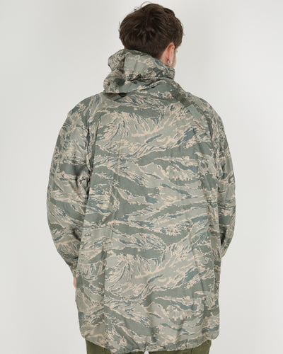 2000s US Air Force ABU Digital Tigerstripe Improved Rainsuit Waterproof Parka w/ Liner - Large