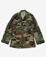1999 Vintage US Navy Seabees Patched M81 Woodland Camouflage BDU Coat - Small Long