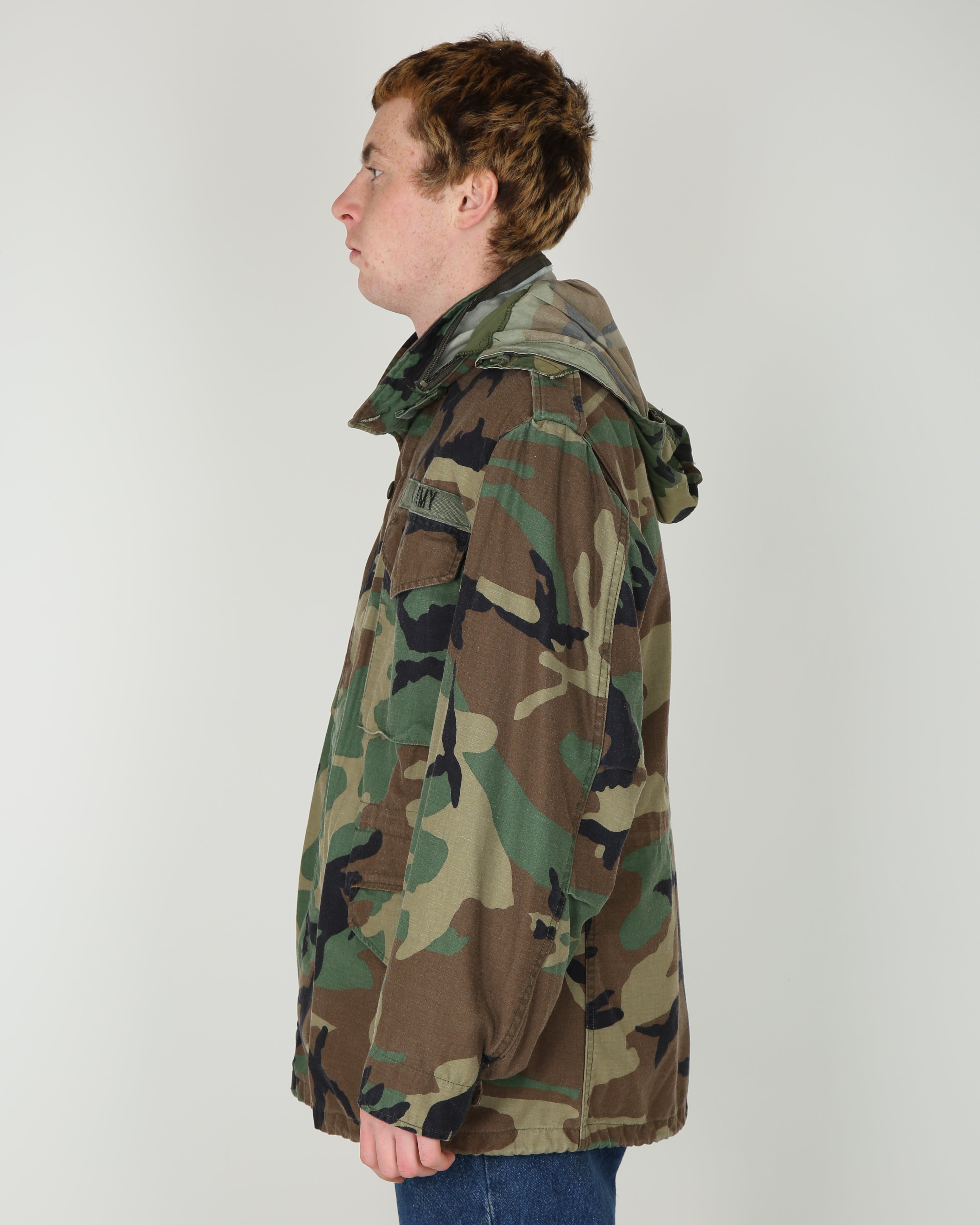 1999 Vintage US Army M81 Woodland Camouflage M-65 Field Jacket - Medium / Regular