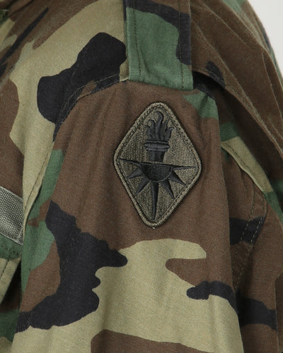 1996 Vintage US Army M-81 Woodland Camouflage M-65 Field Jacket - Medium / Short