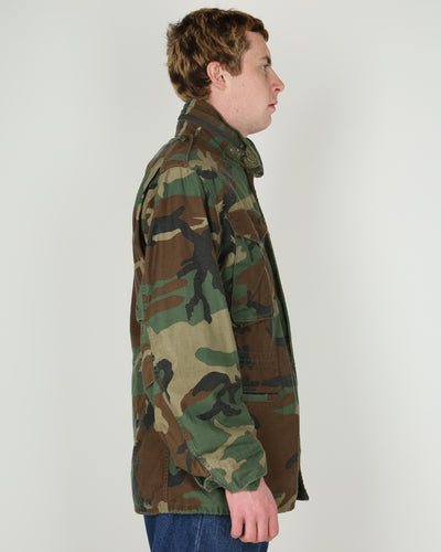 1991 Vintage US Army M81 Woodland Camouflage M65 Field Jacket - Small / Regular