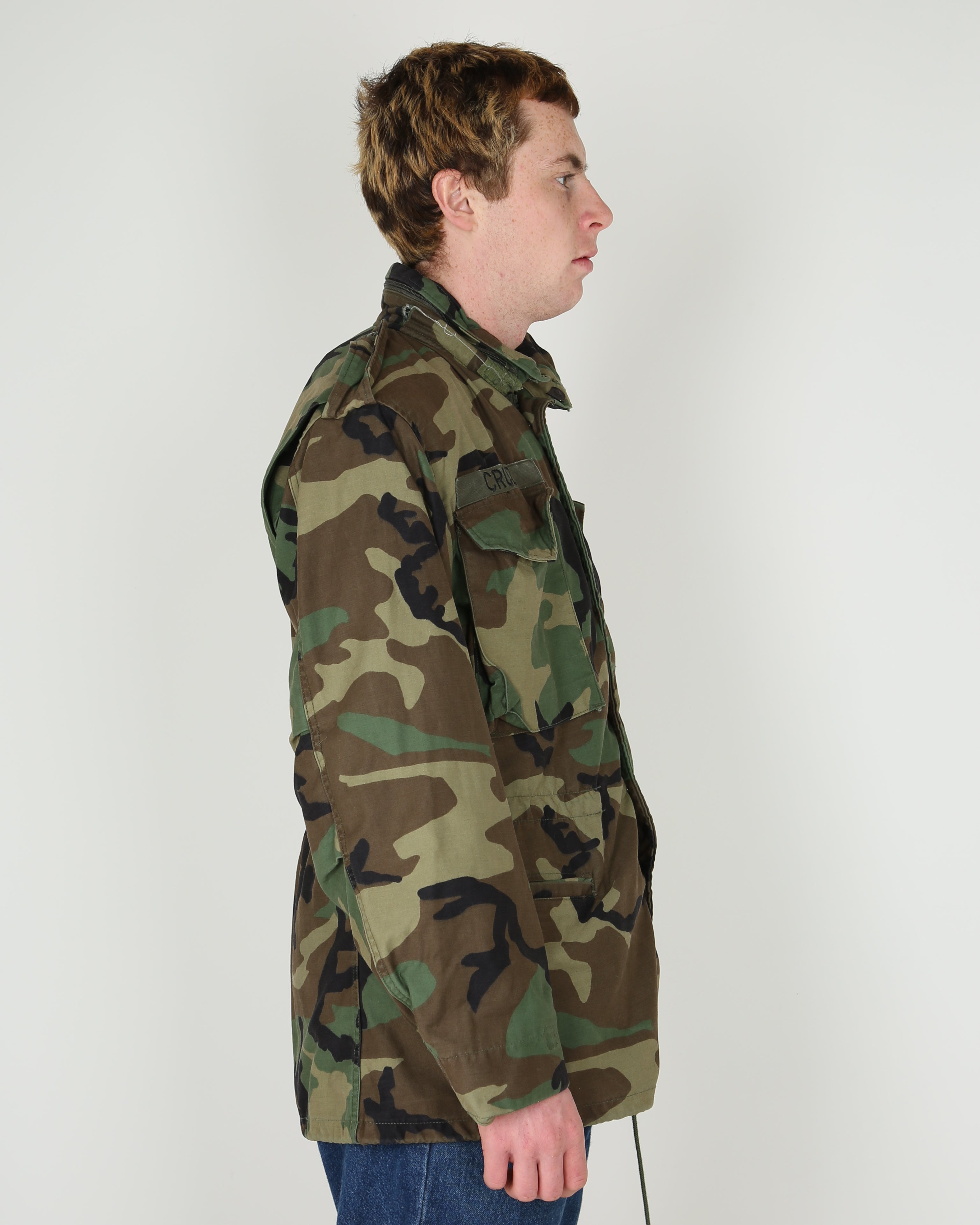 1987 Vintage US Army M81 Woodland Camouflage M65 Field Jacket - Small / Regular