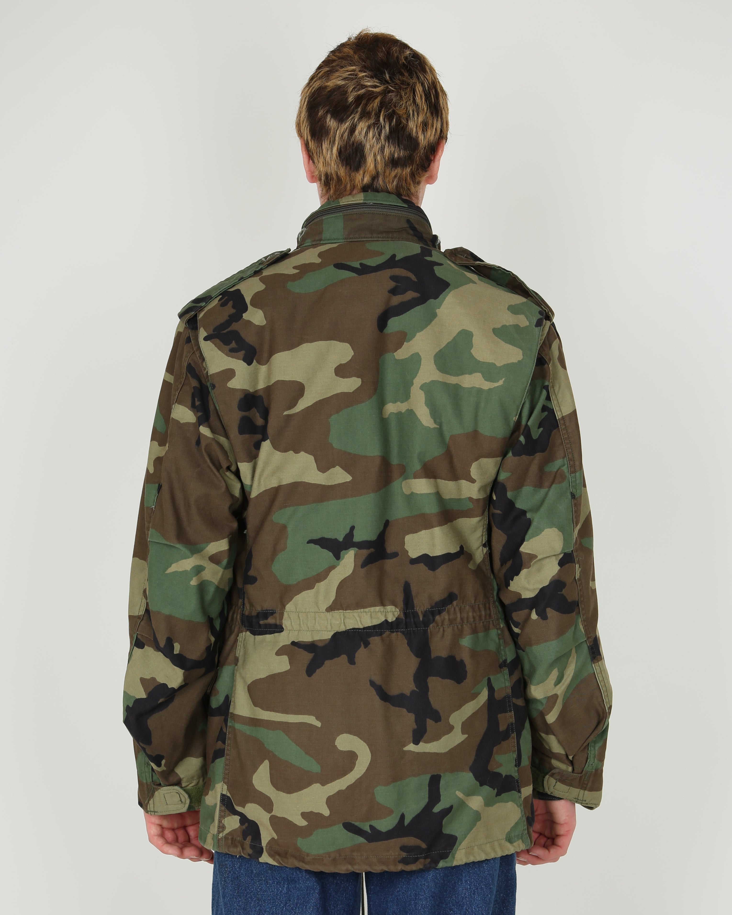 1987 Vintage US Army M81 Woodland Camouflage M65 Field Jacket - Small / Regular