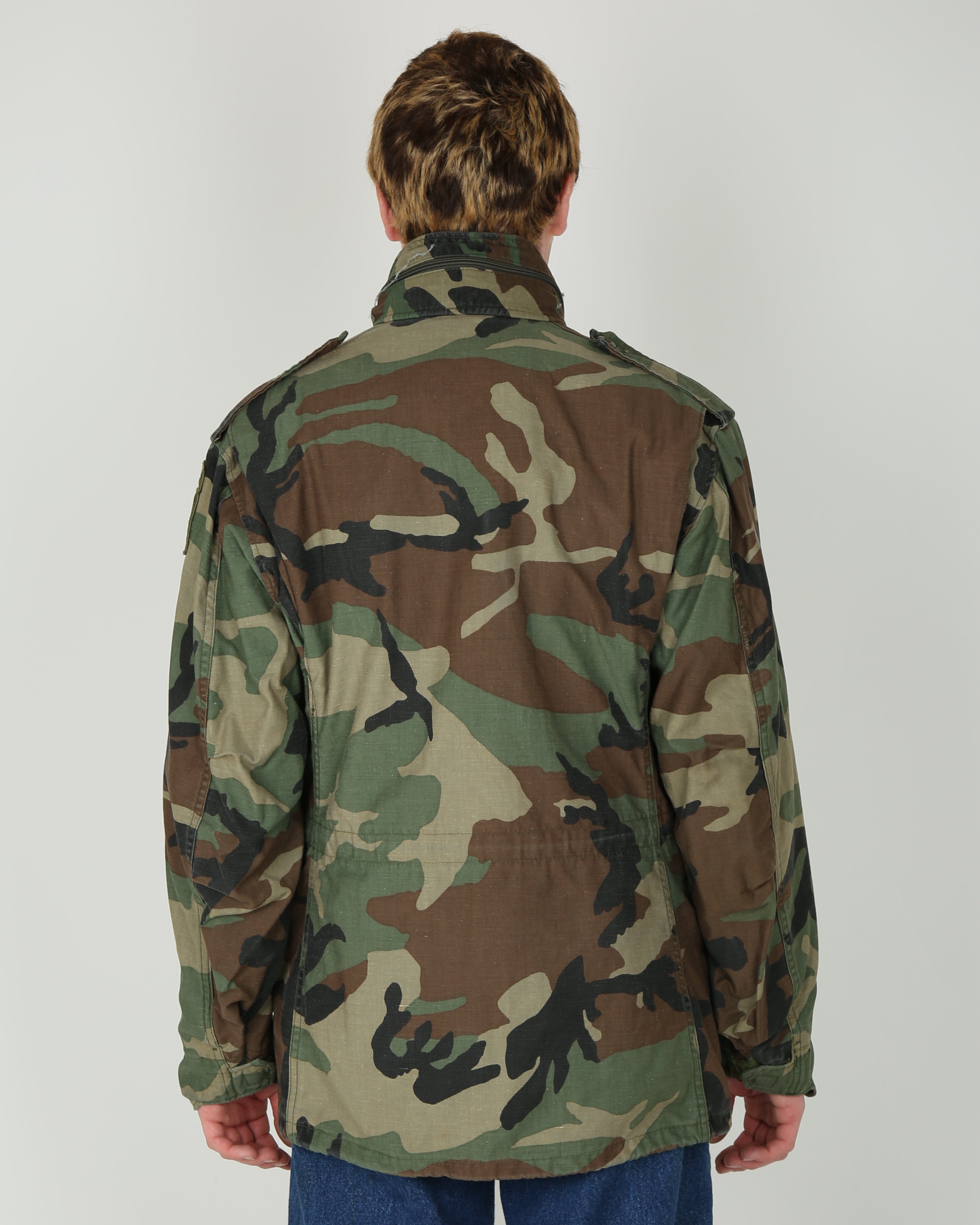 1989 Vintage US Army M81 Woodland Camouflage M65 Field Jacket - Small / Regular
