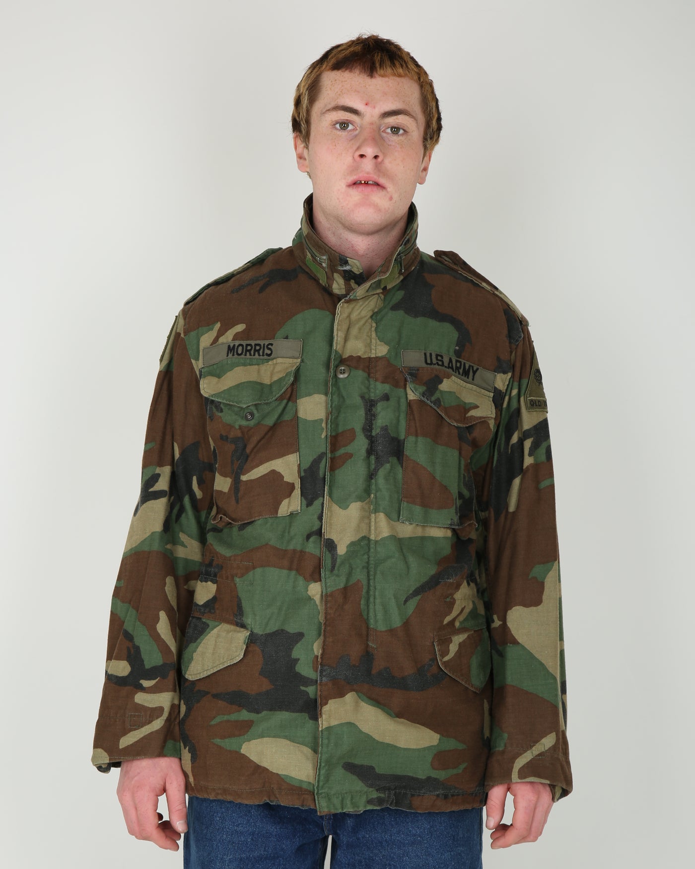 1985 Vintage US Army M81 Woodland Camouflage M65 Field Jacket - Small / Regular