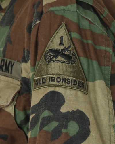 1985 Vintage US Army M81 Woodland Camouflage M65 Field Jacket - Small / Regular