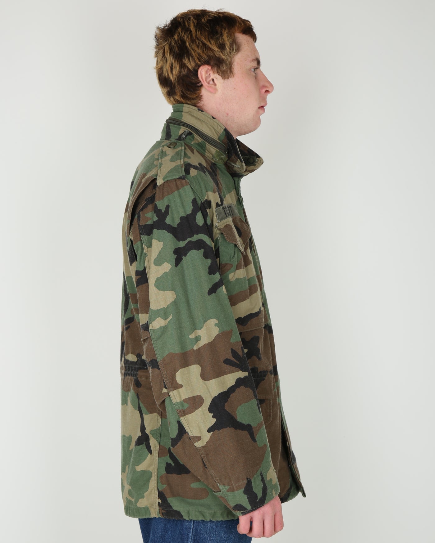 1991 Vintage US Army M-81 Woodland Camouflage M65 Field Jacket - Small / Regular
