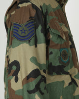 1991 Vintage US Army M-81 Woodland Camouflage M65 Field Jacket - Small Short