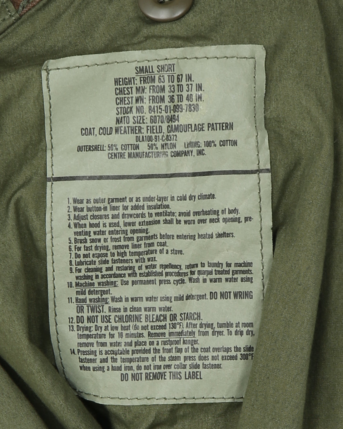 1991 Vintage US Army M-81 Woodland Camouflage M65 Field Jacket - Small Short