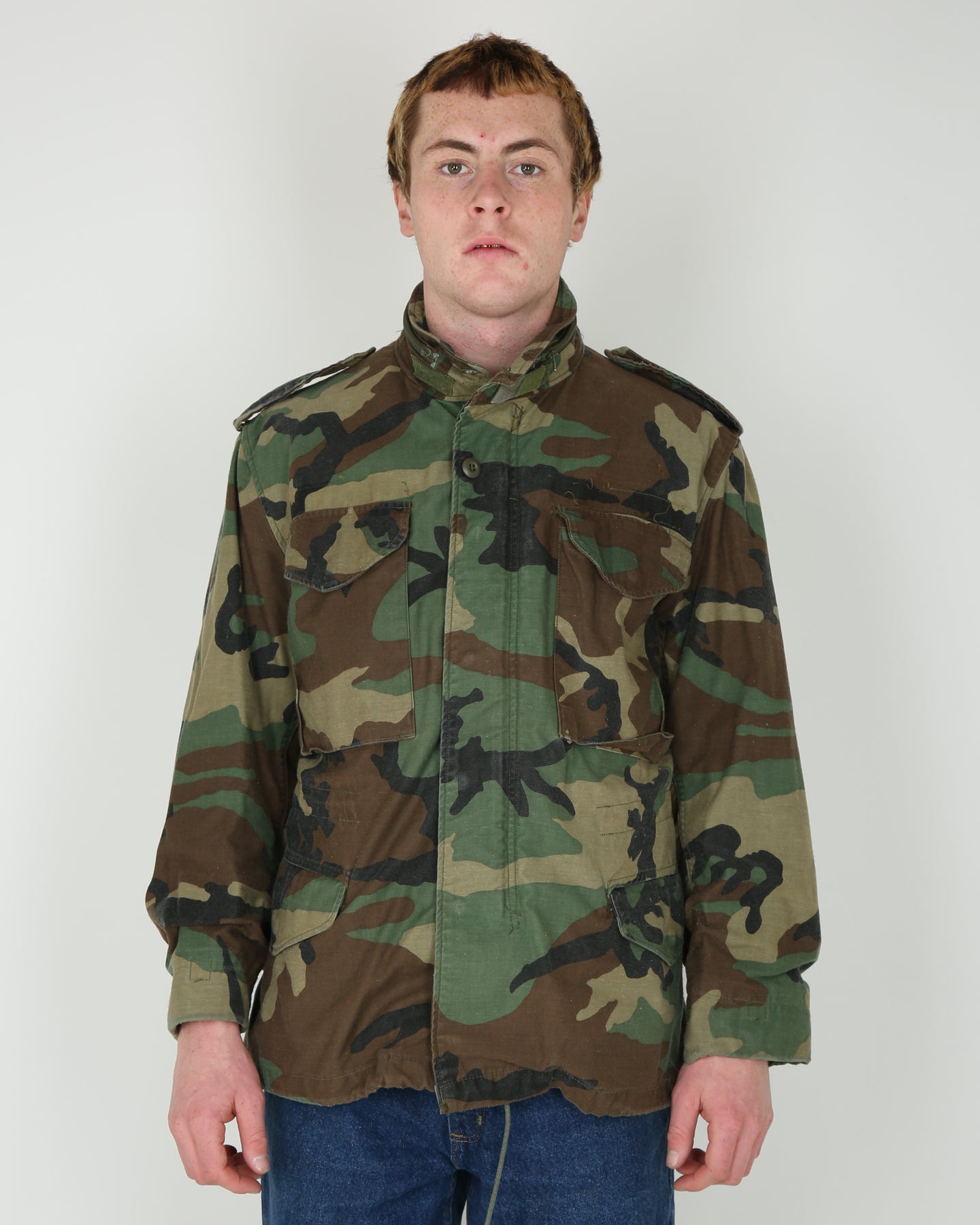 Me jane camo jacket top