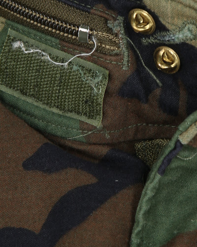 1986 Vintage US Army M-81 Woodland Camouflage M65 Field Jacket - X-Small / Regular