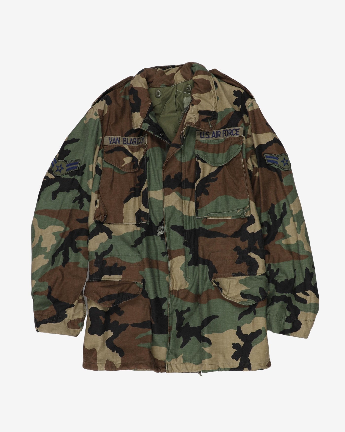 1991 Vintage US Army M81 Woodland M65 Cold Weather Field Jacket Smal Rokit