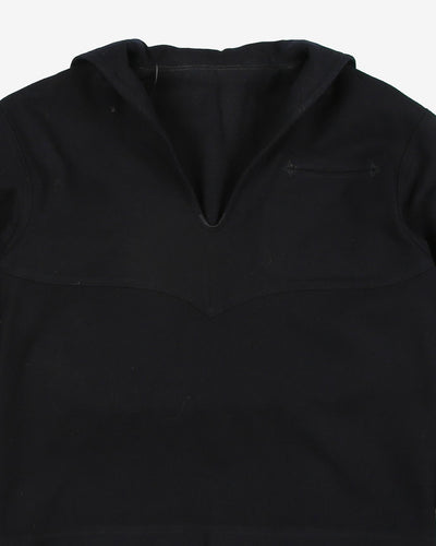 1940s VINTAGE US NAVY Black WOOL CRACKERJACK JUMPER - x-Small