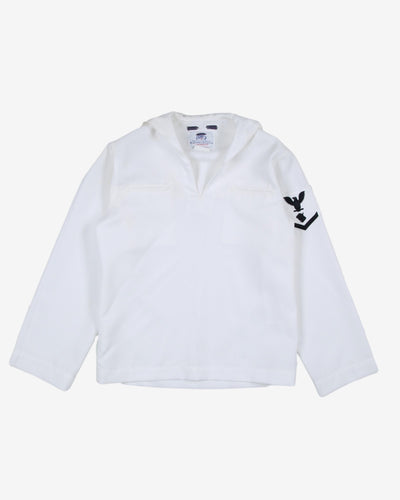 2004 US NAVY White Poly/WOOL CRACKERJACK JUMPER - Small