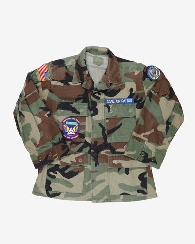 1990 Vintage US Civil Air Patrol M81 Woodland Camo BDU Coat - small / xx-short