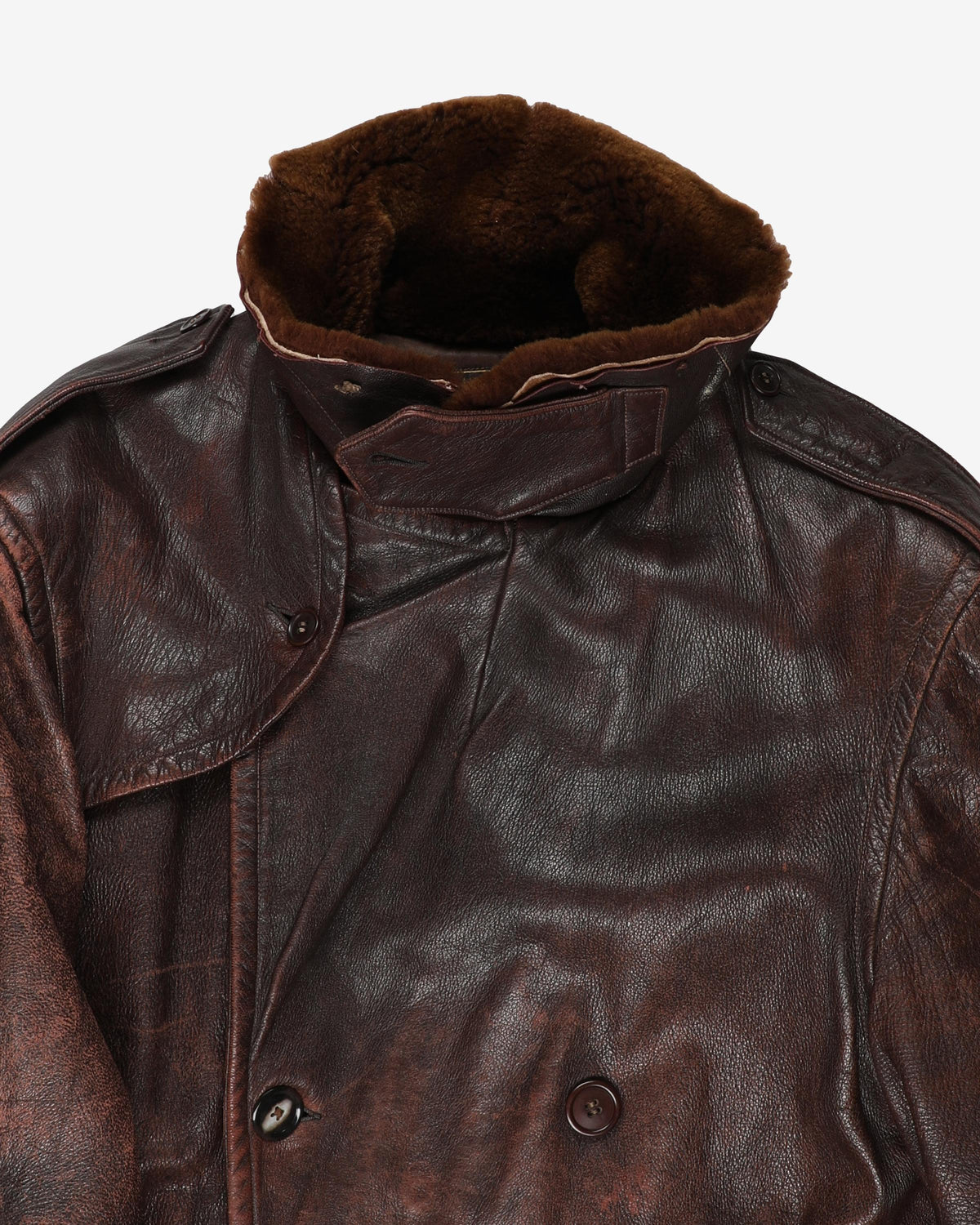 Stunning 1940s WW2 Vintage US Navy M-69F Leather 