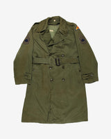 1950s Korean War Vintage US Army Officers Field Overcoat w/ Patches - Medium