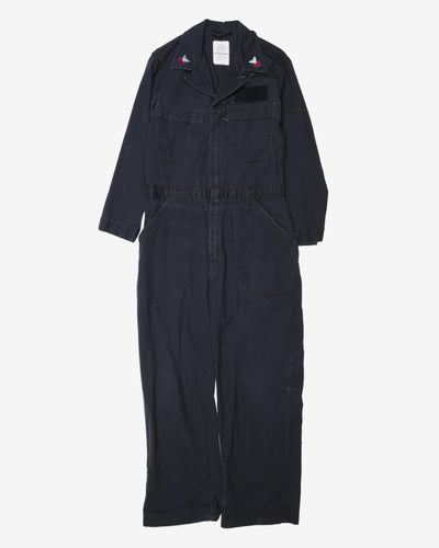 2008 US Navy Black Cotton Flame Resistant Utility Coveralls - 40S