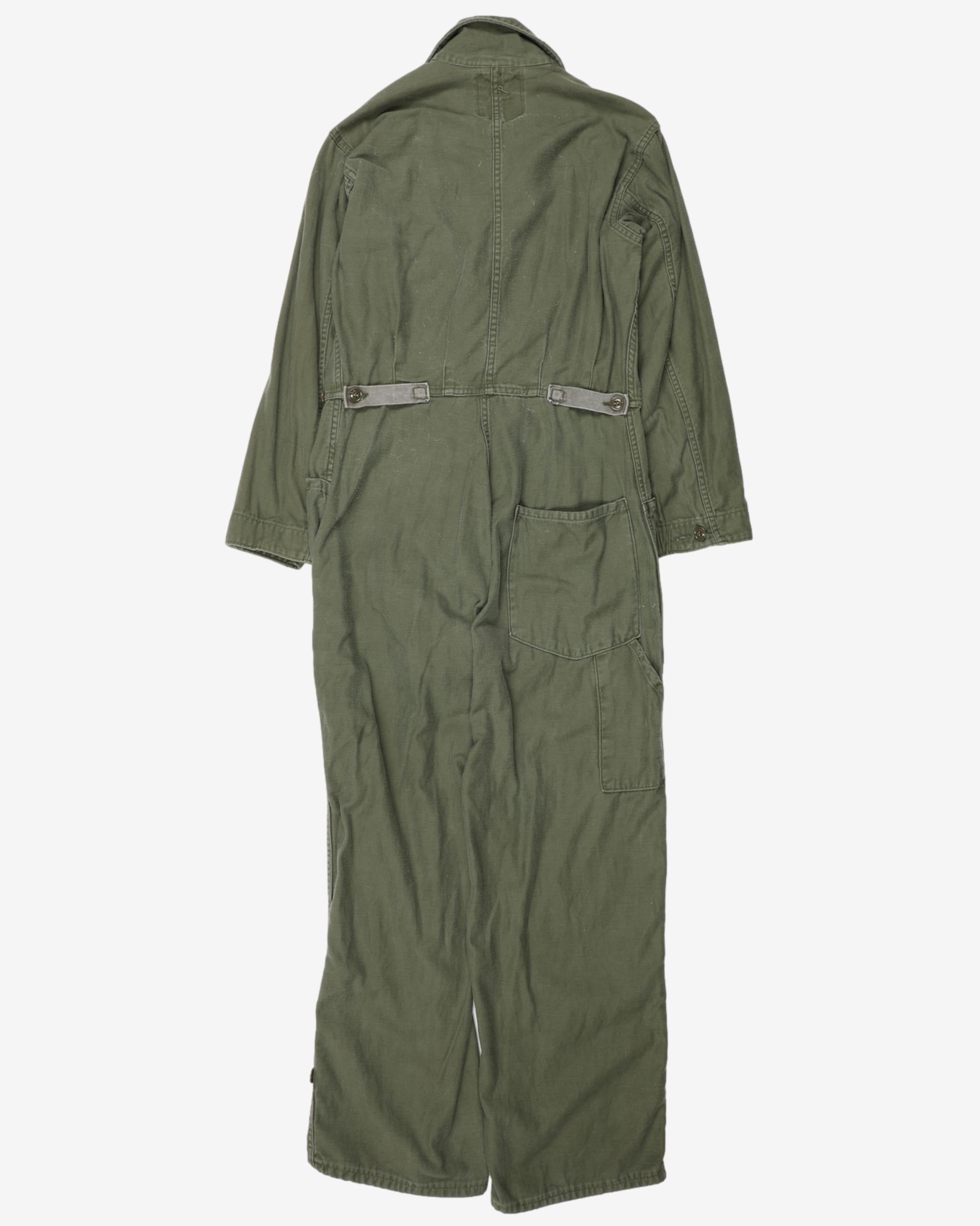 1985 Vintage US Army Cotton Sateen Mechanics Utility Coveralls - Medium