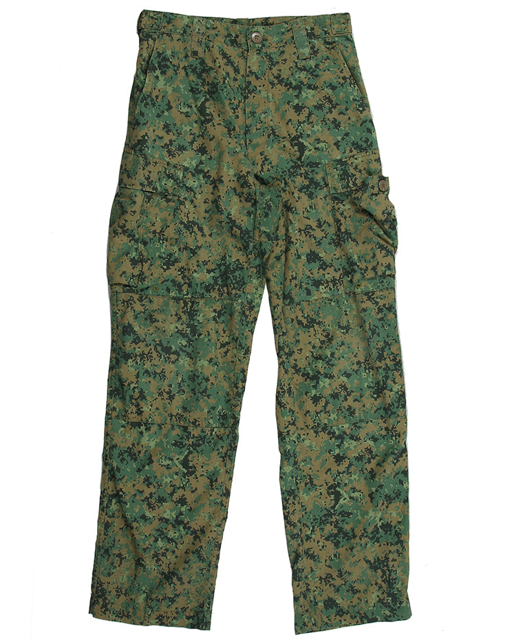 Rare 2000s Singapore Armed Forces Pixelated Camouflage No. 4 Dress Combat Trousers - Small