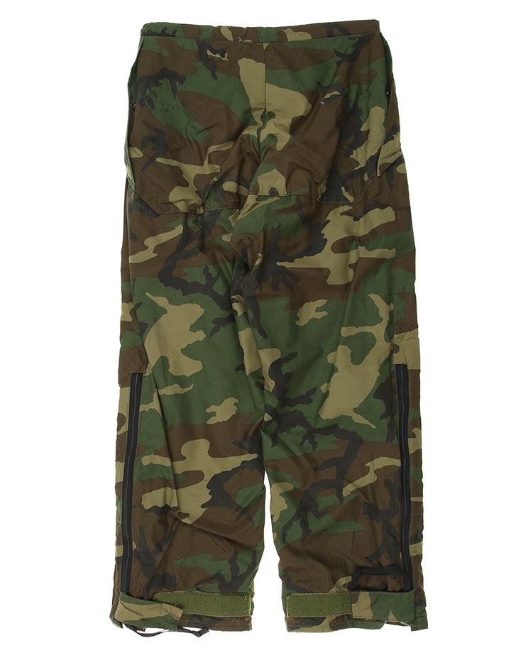 2000's US Army Issue M81 Woodland Camouflage Waterproof Trousers - 30"W