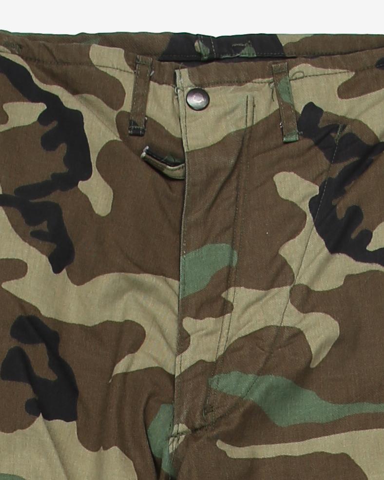 1990s Vintage US Army M81 Woodland Chemical Protective Trousers - Large