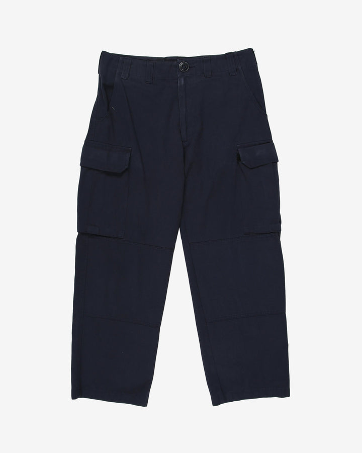 2000s Canadian Navy Blue Cargo Trousers - 36x26