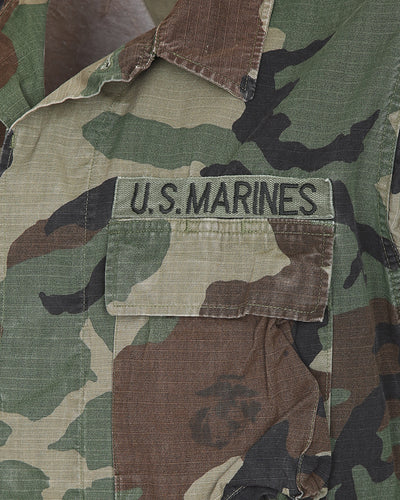 Rare 1989 Vintage USMC Marines Patched M81 Woodland BDU Jacket - Small