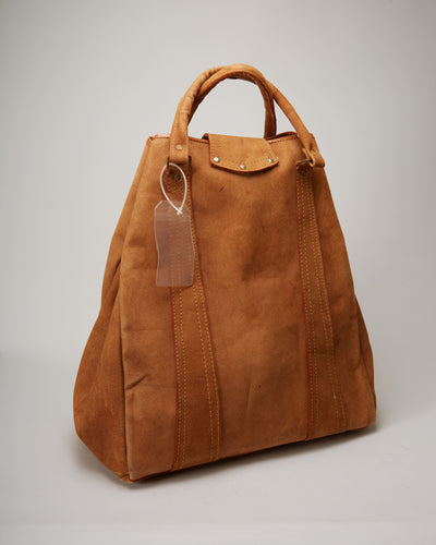Vintage 1970s Brown Leather Holdall Bag - One Size