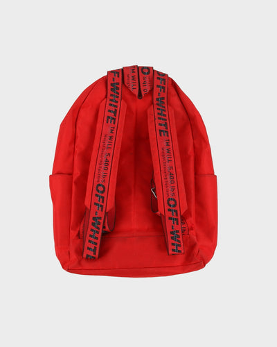 Off-White Well-Worn Red "Backpack" Virgil Abloh Design Rucksack / Backpack