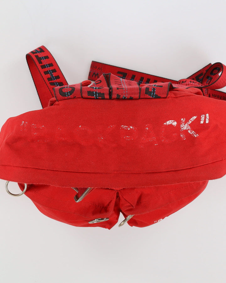 Off-White Well-Worn Red "Backpack" Virgil Abloh Design Rucksack / Backpack