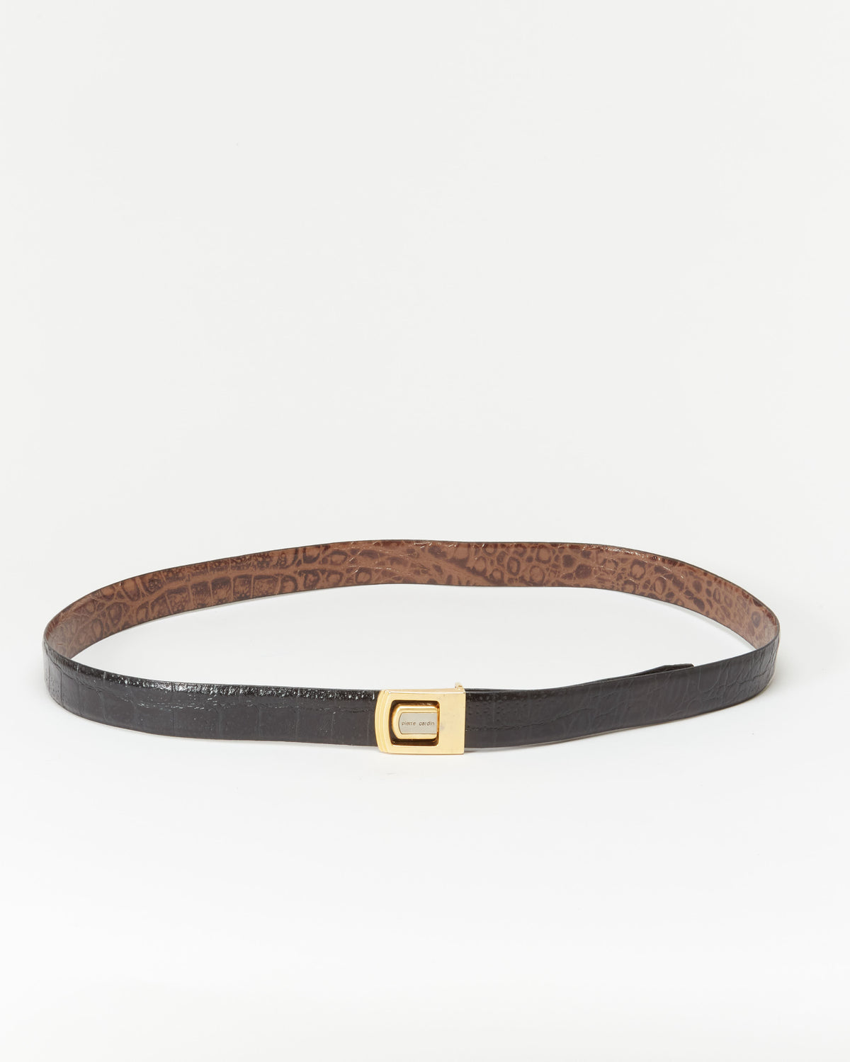 Pierre Cardin Reversible Black Brown Buckle Belt - W40 W45