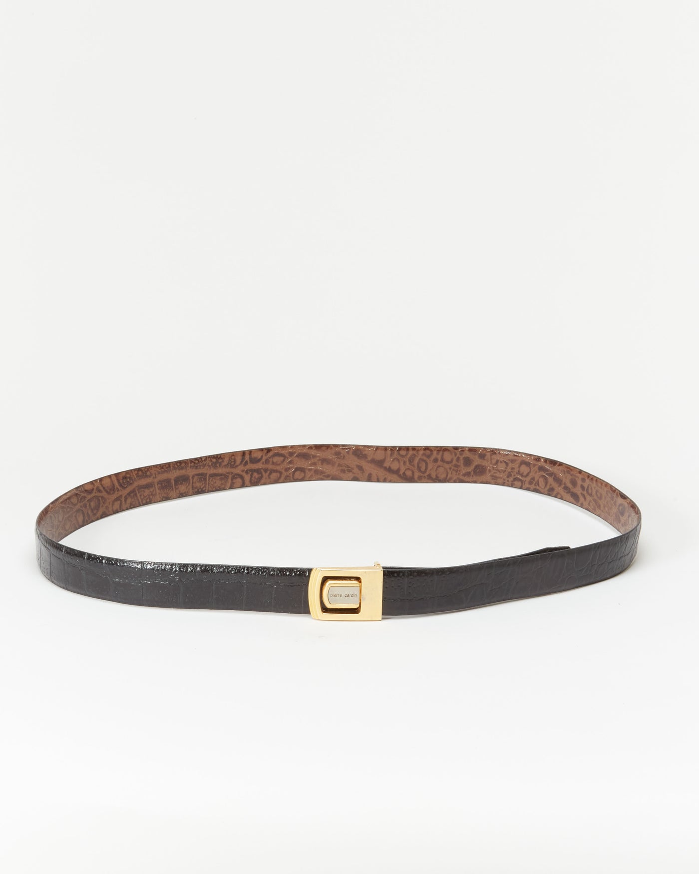 Pierre Cardin Reversible Black Brown Buckle Belt - W40 W45