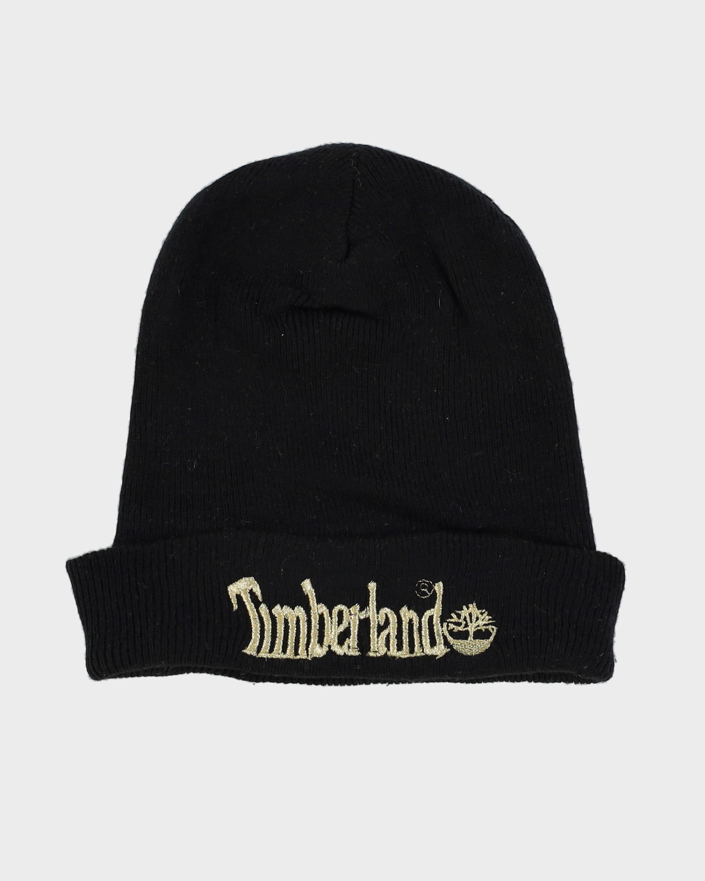Timberland Black Embroidered Logo Beanie