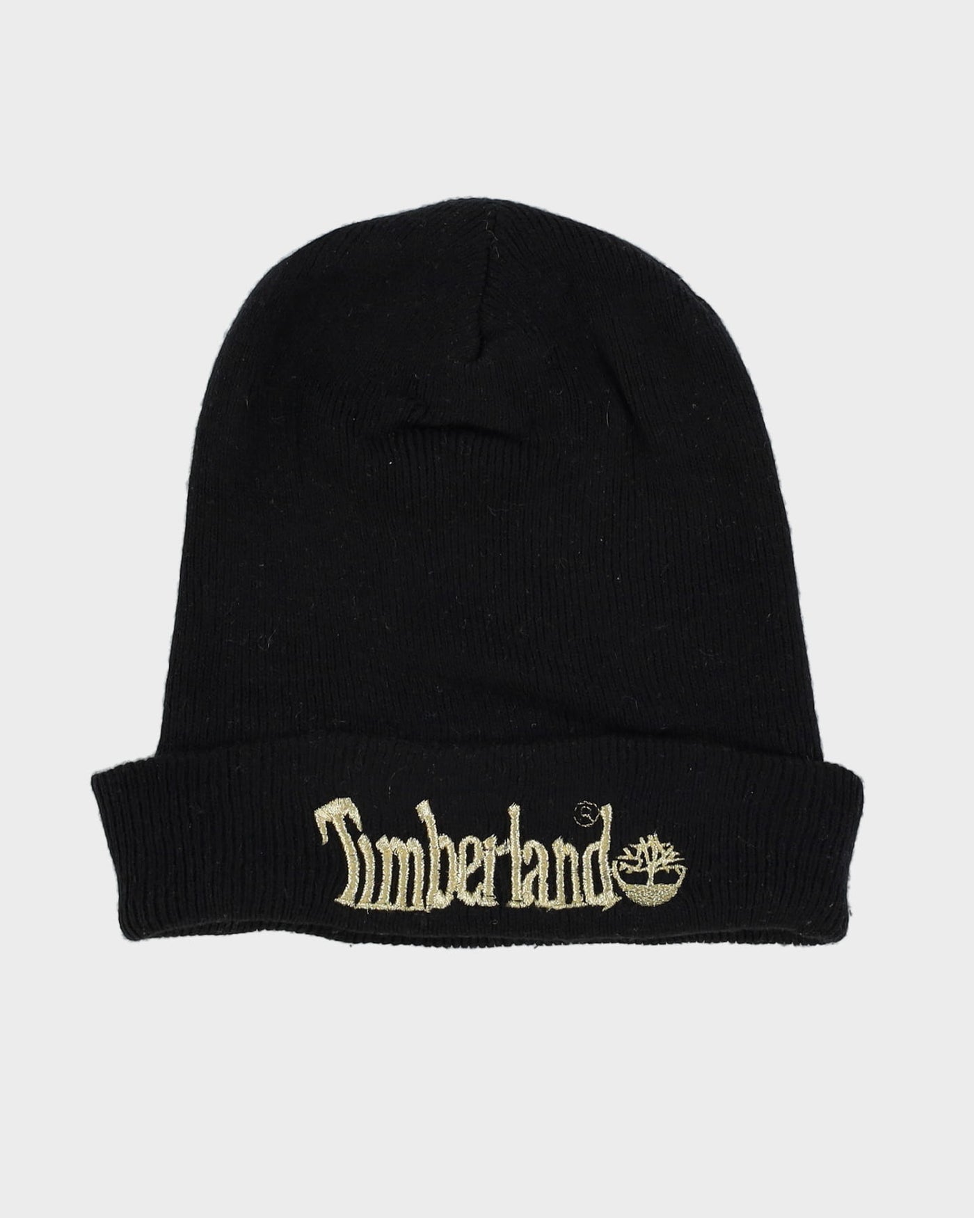 Timberland Black Embroidered Logo Beanie