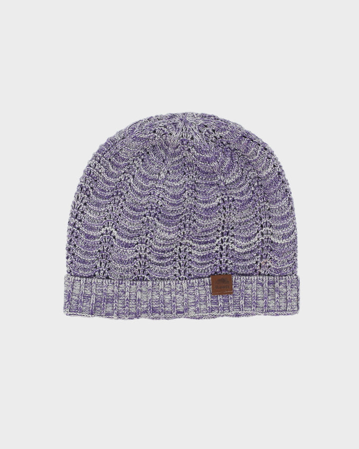 Roots Purple Patterned Beanie