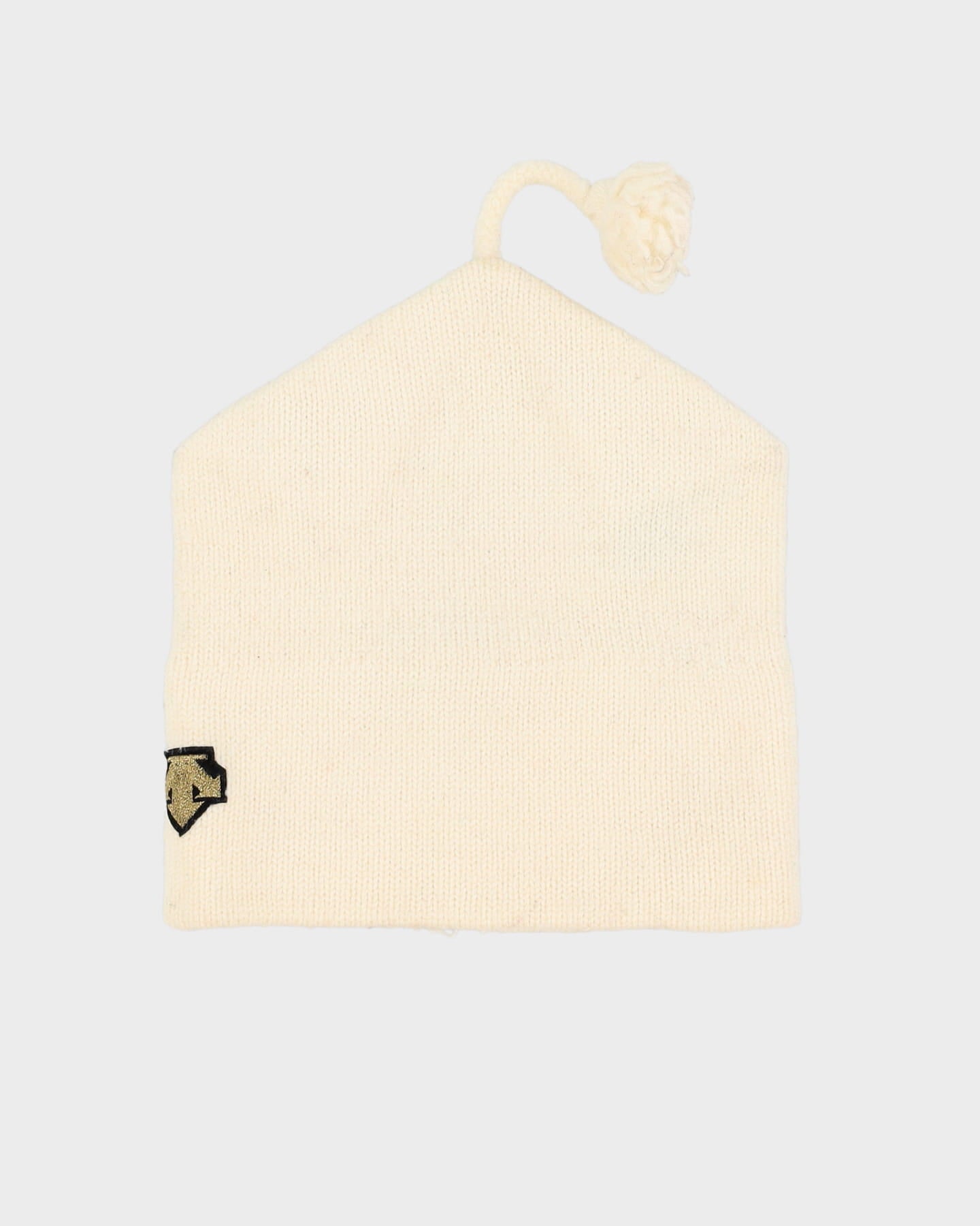 Vintage 80s Cream Bobble Hat / Toque
