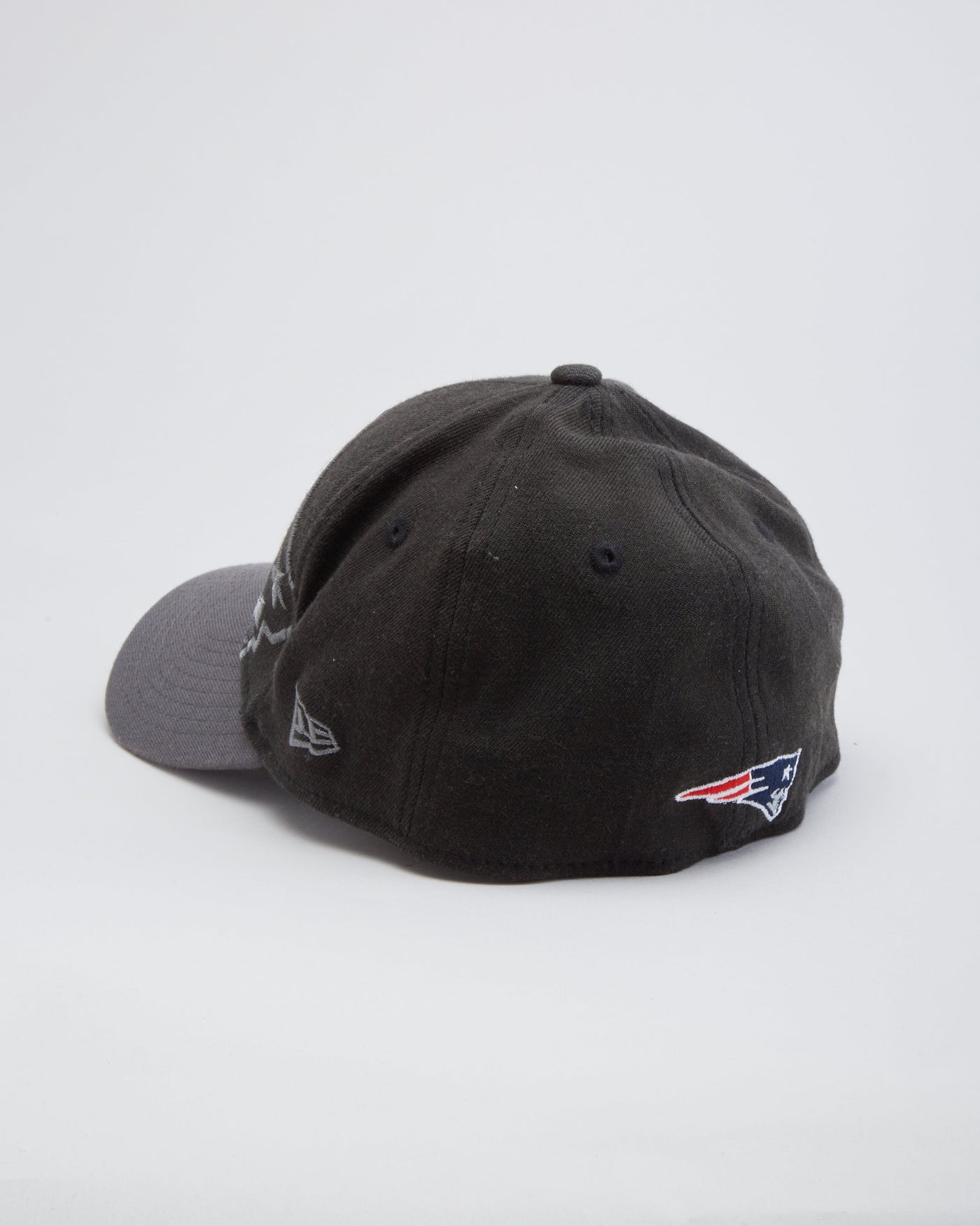New England Patriots NFL New Era Flexi-Fit Black Cap / Hat - S / M